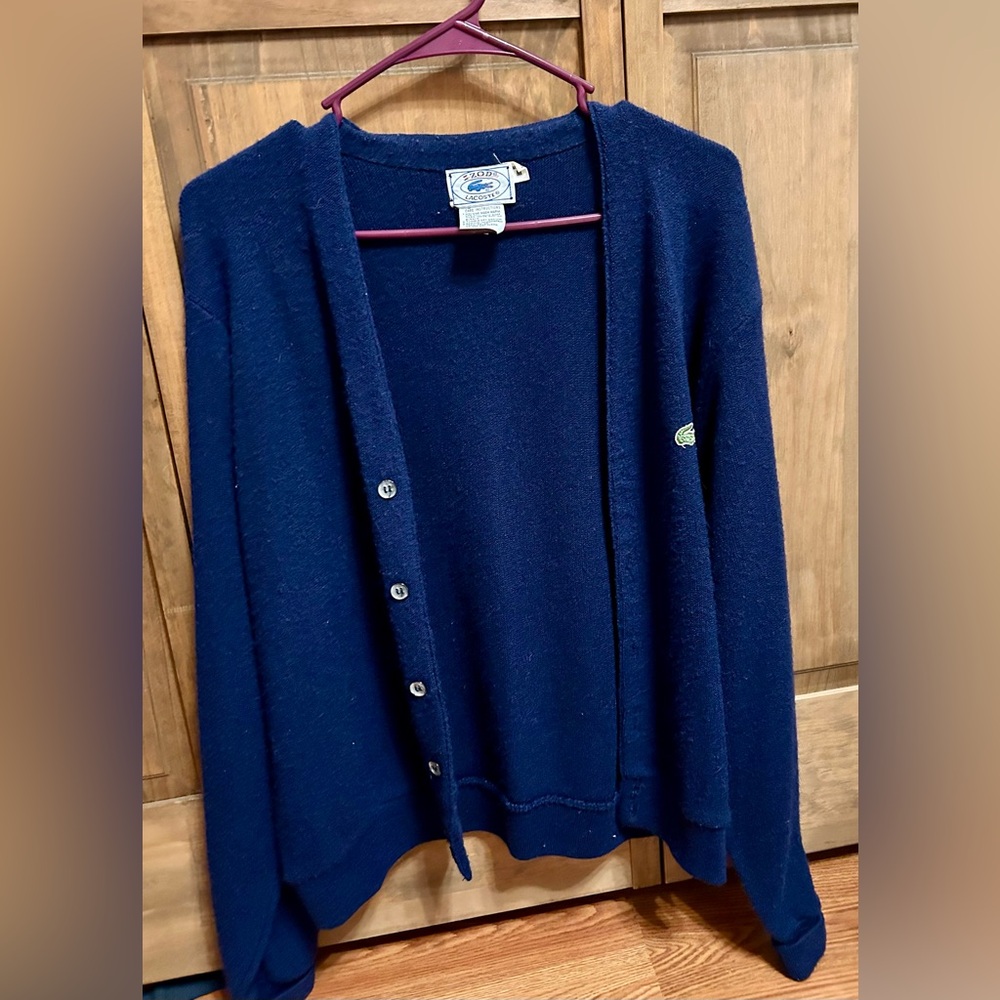 Vintage Lacoste Dark Blue Knit Cardigan